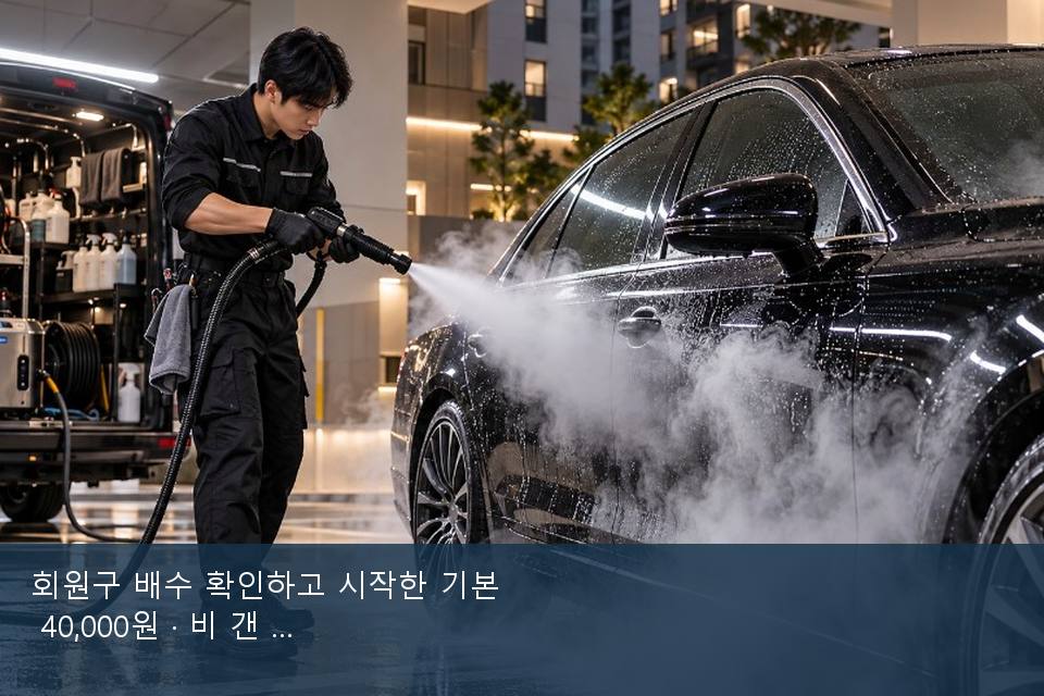회원구 배수 확인하고 시작한 기본 40,000원 · 비 갠 뒤의 작업