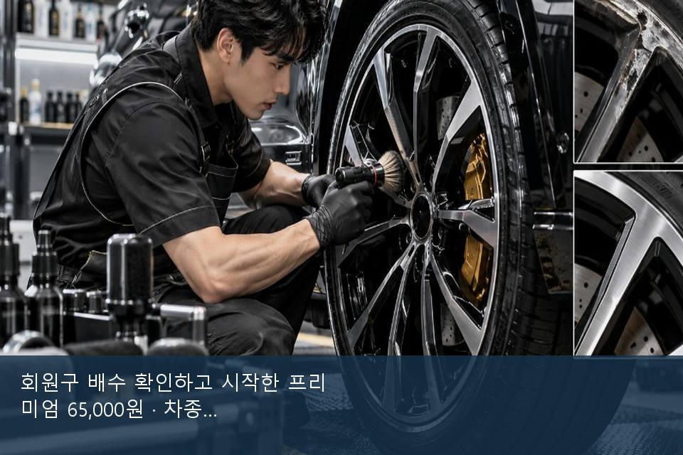 회원구 배수 확인하고 시작한 프리미엄 65,000원 · 차종 기준 금액