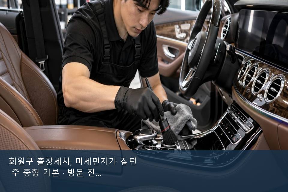 회원구 출장세차, 미세먼지가 짙던 주 중형 기본 · 방문 전에 확인한 것